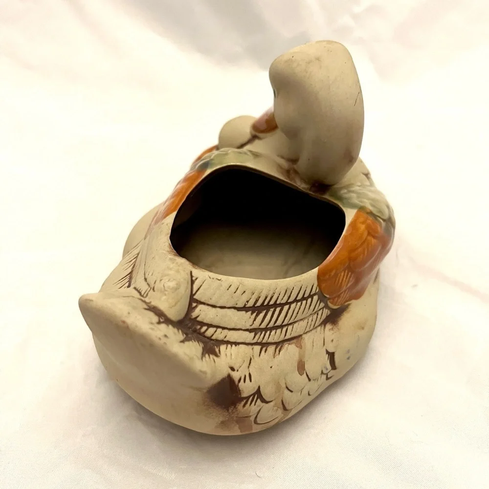 Vintage Ardco Bisque Mother Duck & Baby Planter Vintage EUC, Taiwan